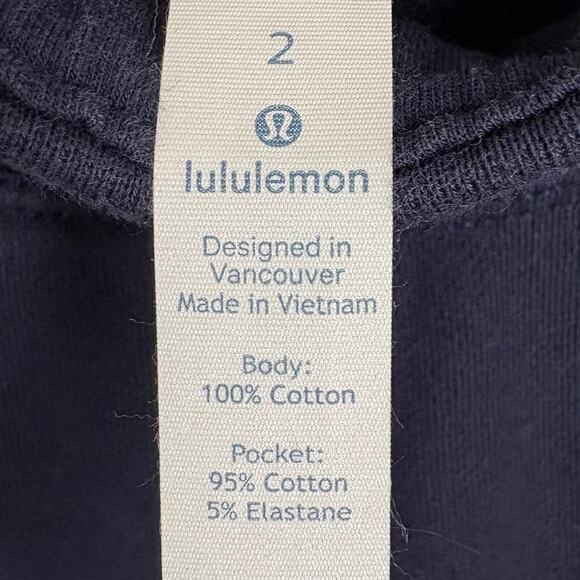 Lululemon Free To Roam Joggers 30" Midnight Navy Stretch French Terry Size 2 - Picture 8 of 14